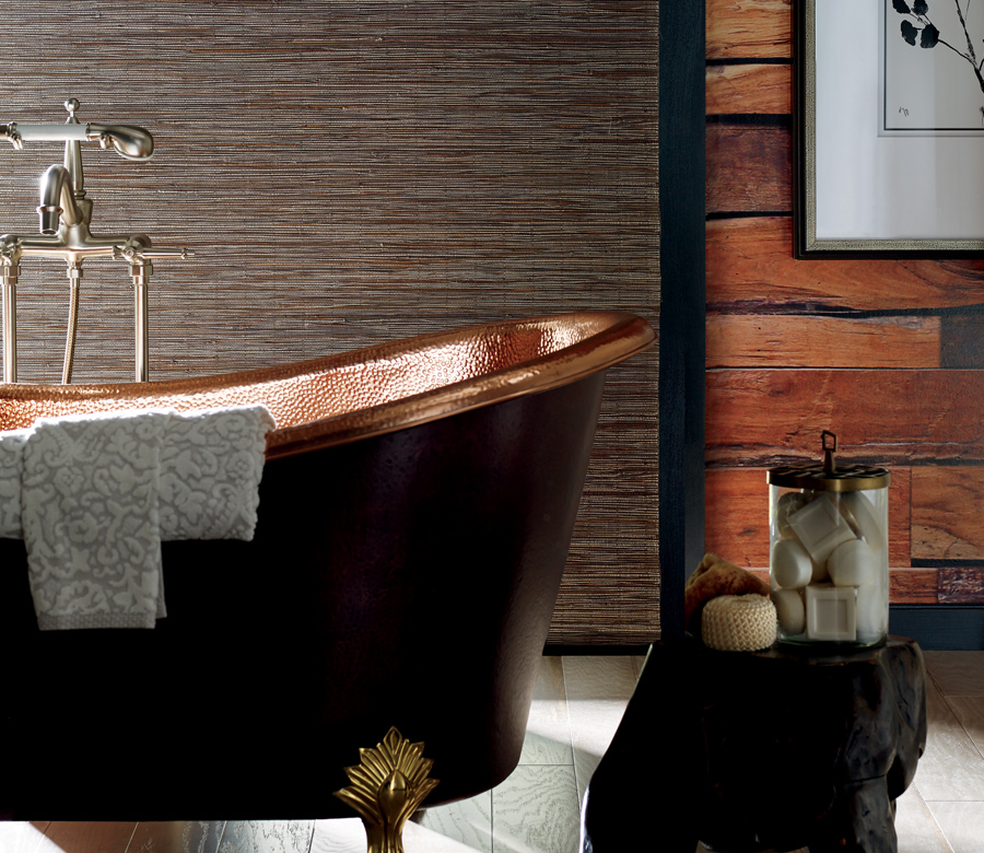 Dark textured woven wood shades Minneapoils MN